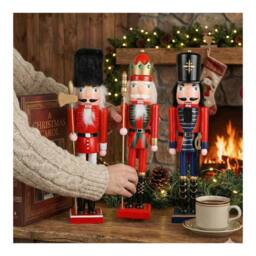 "ILFD Group Ltd Big Nutcracker Christmas Decorations - Set of 3 - 15"" / 38cm" - thumbnail 3