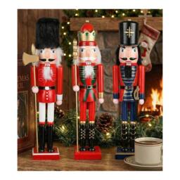 "ILFD Group Ltd Big Nutcracker Christmas Decorations - Set of 3 - 15"" / 38cm" - thumbnail 1
