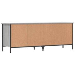 Berkfield Home Shoe Cabinet Grey Sonoma 131x35x50 cm Engineered Wood - Size: 131 x 35 x 50 cm - thumbnail 6