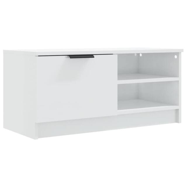 Berkfield Home TV Cabinet High Gloss White 80x35x36.5 cm Engineered Wood - image 1