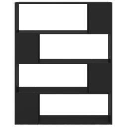 Berkfield Home Book Cabinet Room Divider Black 100x24x124 cm - Size: 100 x 24 x 124 cm - thumbnail 5