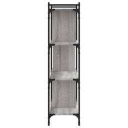 Berkfield Home Decorative Bookcase 4-Tier Grey Sonoma 76x32x123 cm Engineered Wood - Size: 76 x 32 x 123 cm - thumbnail 5