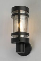 BHS Lighting Malone Outdoor Wall Light in Silver - thumbnail 1