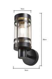 BHS Lighting Malone Outdoor Wall Light in Silver - thumbnail 5