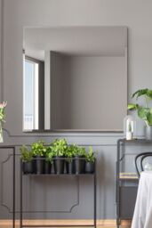 "MirrorOutlet All Glass Modern Bevelled Square Wall Mirror 39"" X 39"" (100x100CM) in Silver - Size: 1 Pack" - thumbnail 1