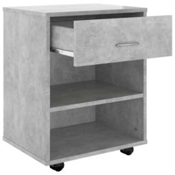 Berkfield Home Rolling Cabinet Concrete Grey 46x36x59 cm Engineered Wood - Size: 46 x 36 x 59 cm - thumbnail 6