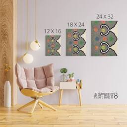 "Artery8 Owen Jones Ornamental Flower Motif Pattern Canvas Wall Art Print in Purple - Size: W12"" x H16""" - thumbnail 4