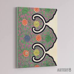 "Artery8 Owen Jones Ornamental Flower Motif Pattern Canvas Wall Art Print in Purple - Size: W12"" x H16""" - thumbnail 2