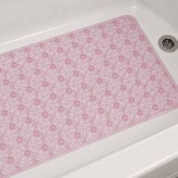 Showerdrape Sakura Pink Shower curtain & Laguna Pink Anti Slip Bath Mat - Size: 180 cm width x 180 cm drop - thumbnail 3