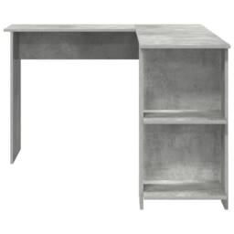 Berkfield Home Corner Desk with Storage Concrete Grey 140x113, 5x75cm - Size: 5x75 cm - thumbnail 4