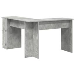 Berkfield Home Corner Desk with Storage Concrete Grey 140x113, 5x75cm - Size: 5x75 cm - thumbnail 6