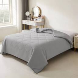 PAWNORA Summer Cooling Quilt Throw Grey 230x275cm - Size: 230x275 cm - thumbnail 4
