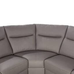 Aspire Marlowe Real Leather Power Recliner 2C2 Corner Sofa with USB Charging in Grey - thumbnail 5