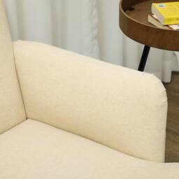 Wyld Haus Zipato Velvet Cream 2 Seater Loveseat Extra Thick Padded Seat - thumbnail 7
