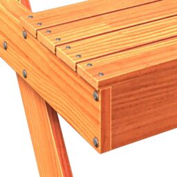 Berkfield Home Picnic Table Wax Brown 105x134x75 cm Solid Wood Pine - Size: 105 x 134 x 75 cm - thumbnail 7