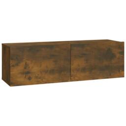 Berkfield Home 3 Piece TV Cabinet Set Smoked Oak Engineered Wood in Brown - thumbnail 5