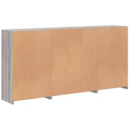 Berkfield Home Sideboard with LED Lights Grey Sonoma 202x37x100 cm - Size: 202 x 37 x 100 cm - thumbnail 8