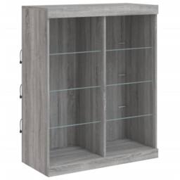 Berkfield Home Sideboard with LED Lights Grey Sonoma 202x37x100 cm - Size: 202 x 37 x 100 cm - thumbnail 9