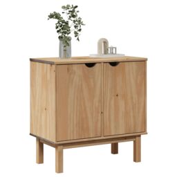 Berkfield Home Hallway Cabinet OTTA 75x40x75 cm Solid Wood Pine in Brown - Size: 75 x 40 x 75 cm - thumbnail 1