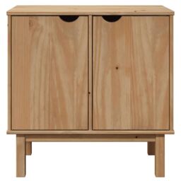 Berkfield Home Hallway Cabinet OTTA 75x40x75 cm Solid Wood Pine in Brown - Size: 75 x 40 x 75 cm - thumbnail 4