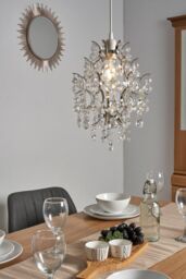 BHS Lighting Lisa Easy Fit Light Fitting in Metallic Silver - thumbnail 4
