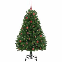 Berkfield Home Artificial Christmas Tree with Stand Green 150 cm PVC & Metal - thumbnail 3
