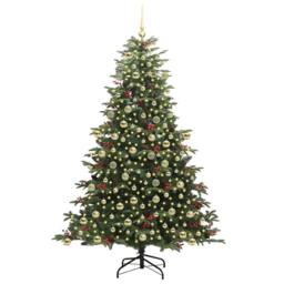 Berkfield Home Artificial Christmas Tree with 300 LEDs with Stand Green 210 cm - thumbnail 3