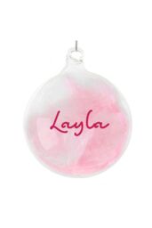 Personalised Memento Company Personalised Pink Feather Bauble