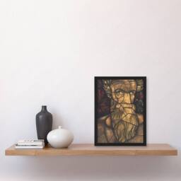 Artery8 St Matthew Stained Glass Design Holst Framed Wall Art Print - Size: A4 - thumbnail 4