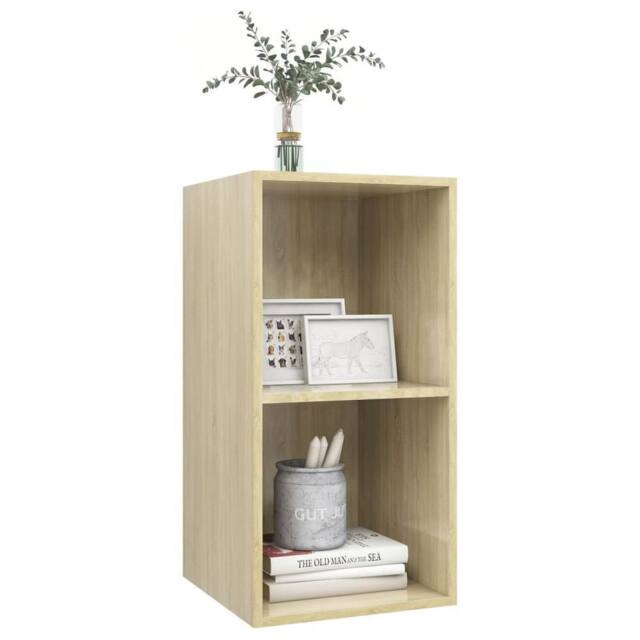 Berkfield Home Practical Wall-mounted TV Cabinet Sonoma Oak 37x37x72 cm Engineer in Light Tan - Size: 37 x 37 x 72 cm - image 1