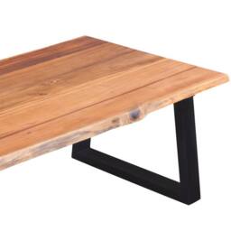 Berkfield Home Coffee Table Solid Acacia Wood 110x60x40 cm in Brown - Size: 110 x 60 x 40 cm - thumbnail 6