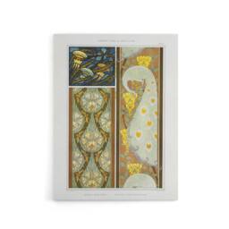 "Artery8 Peacock Jellyfish Lily Nouveau Canvas Wall Art Print Verneuil in Brown - Size: W18"" x H24""" - thumbnail 1