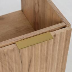 Heze Furniture Flow 1 Door Fluted Bathroom Vanity Cabinet with Worktop 40cm in Light Brown - thumbnail 5