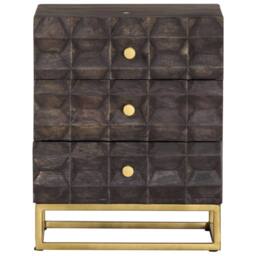Berkfield Home Bed Cabinet Black 40x30x50 cm Solid Mango Wood - Size: 40 x 30 x 50 cm - thumbnail 1
