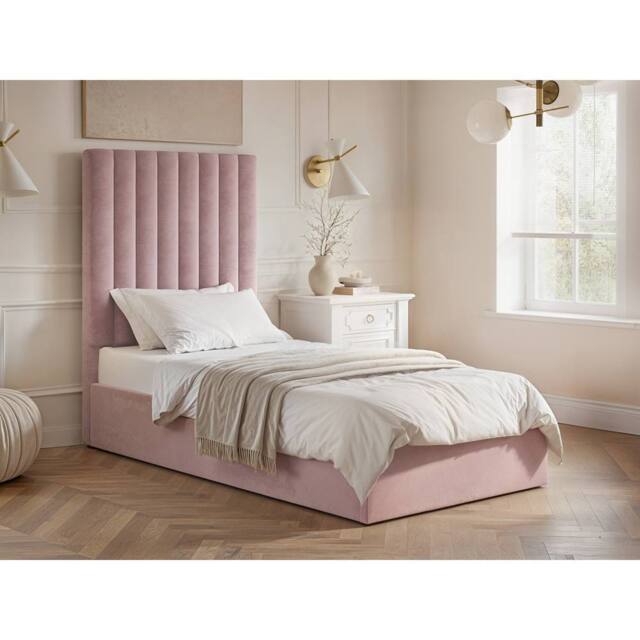 Flair Everley Single Ottoman Bed in Pink - image 1