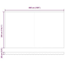 Berkfield Home Awning Replacement Fabric for 5x3 m Frame Green & White - thumbnail 8