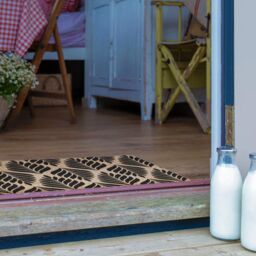 Artsy Mats Multi Palm Leaves Pattern Doormat in Black - Size: 40 cm x 60 cm - thumbnail 4