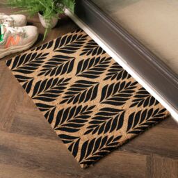 Artsy Mats Multi Palm Leaves Pattern Doormat in Black - Size: 40 cm x 60 cm - thumbnail 3