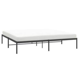 Berkfield Home Metal Bed Frame Black 193x203 cm - thumbnail 3