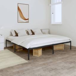 Berkfield Home Metal Bed Frame Black 193x203 cm - thumbnail 1