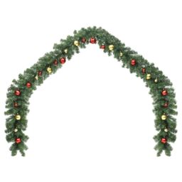 Berkfield Home Christmas Garland Decorated with Baubles & LED Lights 20 m - thumbnail 2