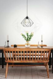 Eglo Vernham Smoke Metal & Glass 1 Light Ceiling Pendant in Black - thumbnail 2