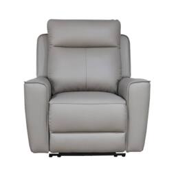 Aspire Rivington Real Leather Power Recliner Armchair with USB Charging in Grey - thumbnail 5