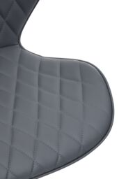 Orsina Comfortable Design Black Armless Home Office Chair, Ergonomic Work From Home Chair, Movable Sleek Chair in Grey - thumbnail 6
