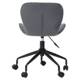 Orsina Comfortable Design Black Armless Home Office Chair, Ergonomic Work From Home Chair, Movable Sleek Chair in Grey - thumbnail 5
