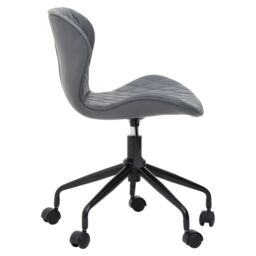Orsina Comfortable Design Black Armless Home Office Chair, Ergonomic Work From Home Chair, Movable Sleek Chair in Grey - thumbnail 4