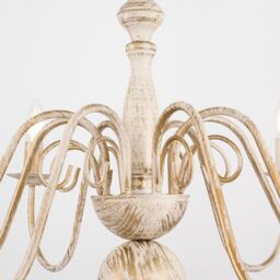 ValueLights Gothica 8 Way White Ceiling Light Chandelier - thumbnail 4