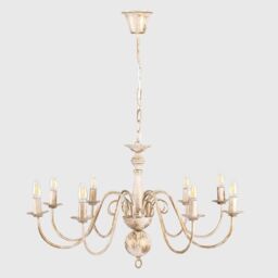 ValueLights Gothica 8 Way White Ceiling Light Chandelier - thumbnail 2