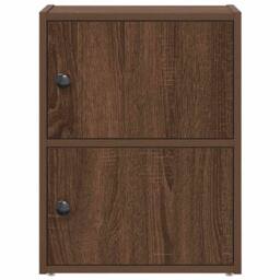 Berkfield Home Bookcase Brown Oak 40x24x52 cm Engineered Wood - Size: 40 x 24 x 52 cm - thumbnail 4