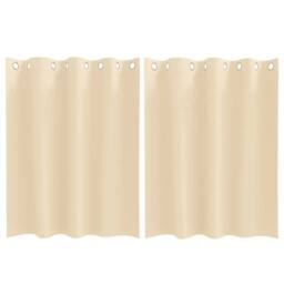 Berkfield Home Curtains with Curtains 2 pcs Cream 140 x 140 cm Polyester - thumbnail 1